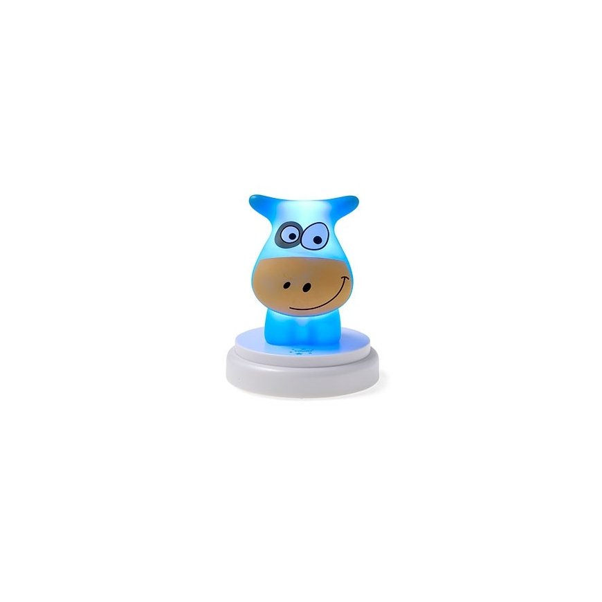 Alecto Naughty Cow bērnu naktslampa Zils