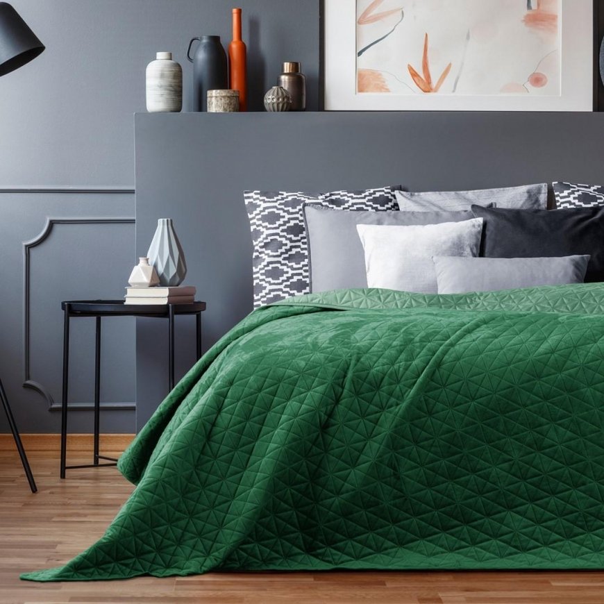 AmeliaHome Bedspread BOTTLEGREEN+JADEGREEN 260x280 – 5