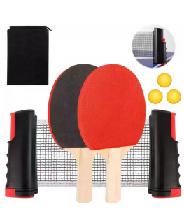 Lean Toys Ping Pong table tennis set Volleyball rackets Balls 6pcs