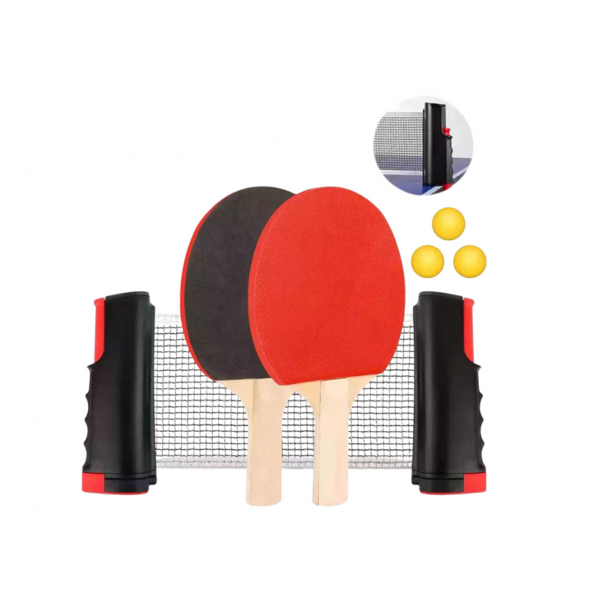 Lean Toys Ping Pong table tennis set Volleyball rackets Balls 6pcs – 2