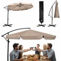Parasol Folding garden umbrella 8 segments 350 cm with cover Thin PL-881