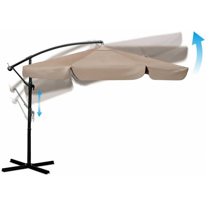 Parasol Sulankstomas sodo skėtis 8 segmentų 350 cm su užvalkalu Plonos PL-881 – 4