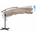 Parasol Folding garden umbrella 8 segments 350 cm with cover Thin PL-881