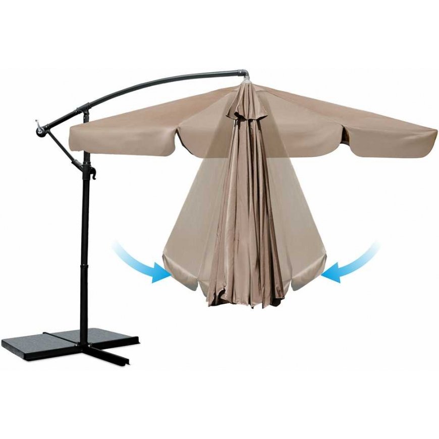 Parasol Sulankstomas sodo skėtis 8 segmentų 350 cm su užvalkalu Plonos PL-881 – 5