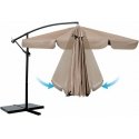 Parasol Sulankstomas sodo skėtis 8 segmentų 350 cm su užvalkalu Plonos PL-881
