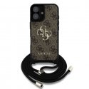 Guess PU 4G Metal Logo Crossbody Strap Case for iPhone 16 Brown Guess PU 4G Metal Logo Crossbody Strap Case for iPhone 16 Brown