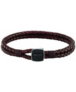 Hugo Boss Stylish brown leather bracelet 1580048