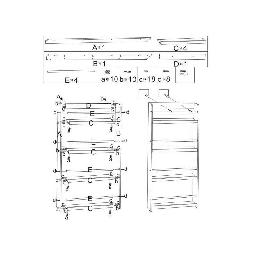 Atmosphera Children's bookcase, 4 levels, 55 x 15 x 112 cm – 5