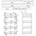Atmosphera Children's bookcase, 4 levels, 55 x 15 x 112 cm Atmosphera Children's bookcase, 4 levels, 55 x 15 x 112 cm