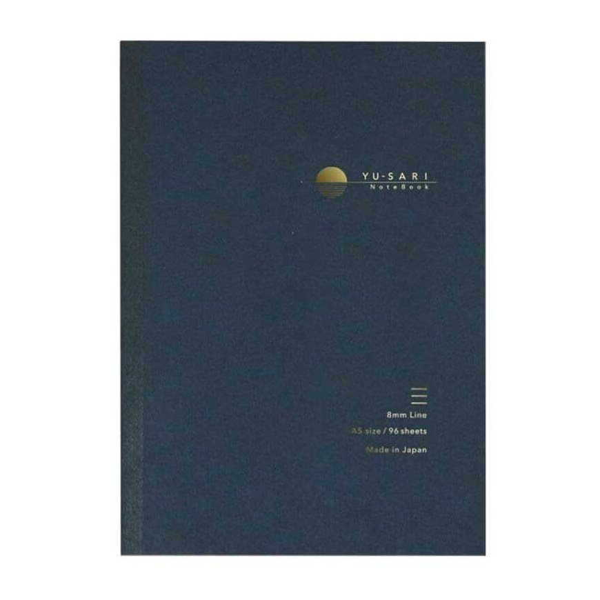 Nakabayashi Coltd Notebook "YU-SARI" A5, line 8mm-black NYN-A501-NU