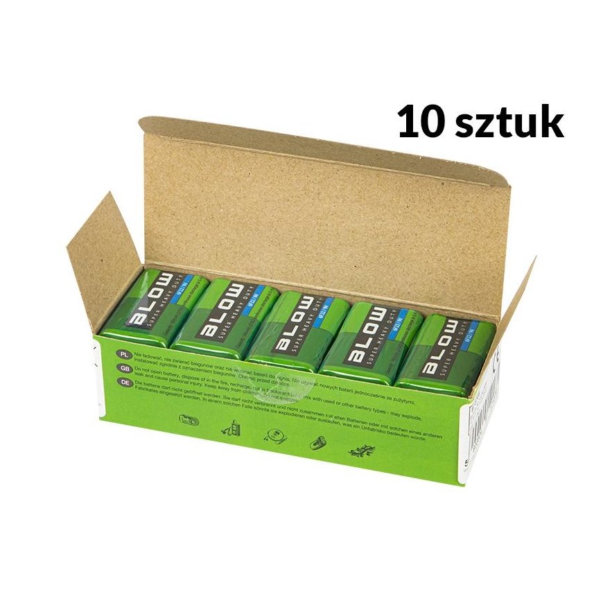 Battery BLOW SUPER HEAVY DUTY, 9V, 6F22 - 10 pcs – 2