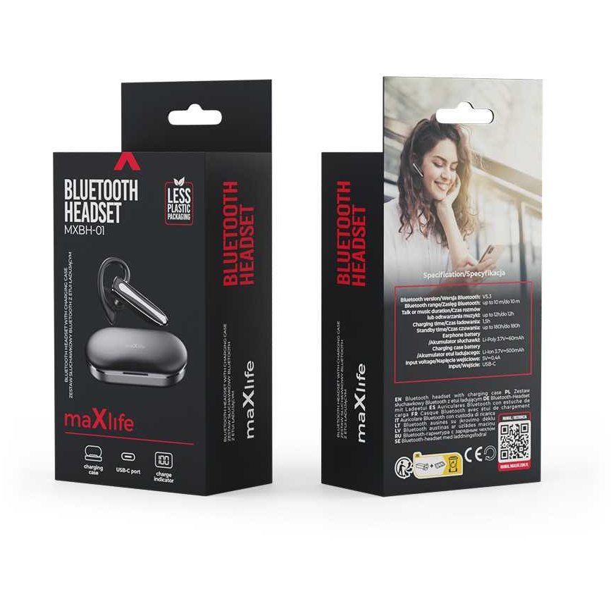 Telforceone Maxlife Bluetooth-kuulokkeet MXBH-01 latauskotelolla – 3
