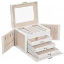 Troli Stylish white jewelry box with mirror Troli Stylish white jewelry box with mirror
