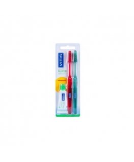 Vitis DUPLO pehmeä hammasharja + hammastahna 15ml