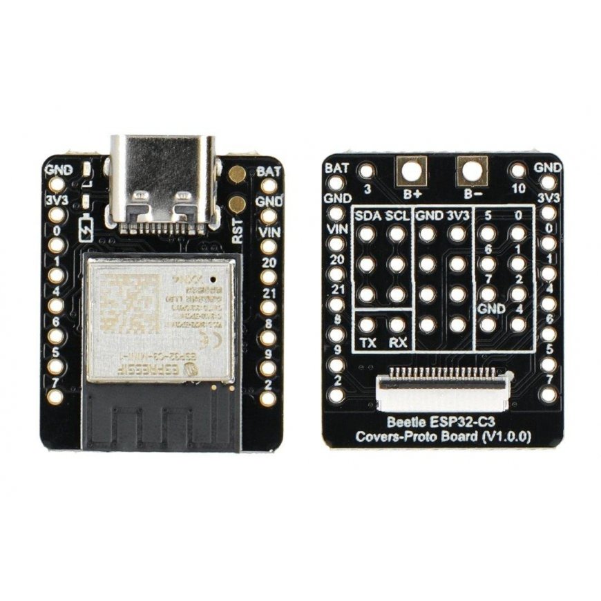Beetle ESP32 - C3 RISC-V - Espressif ESP32-C3 RISC-V mikro-ohjaimella - WiFi - Bluetooth - DFRobot DFR0868 – 2