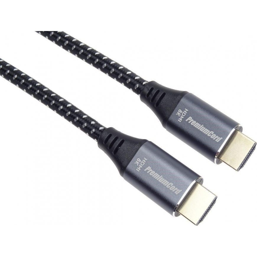 PREMIUMCORD cable HDMI 2.1 high speed + Ethernet cable 8K@60Hz, gold-plated connectors, 1m