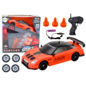 Lean Toys Nuotoliniu būdu valdomas R/C sportinis automobilis 1:24 oranžiniai keičiami ratai Lean Toys Nuotoliniu būdu valdomas R/C sportinis automobilis 1:24 oranžiniai keičiami ratai