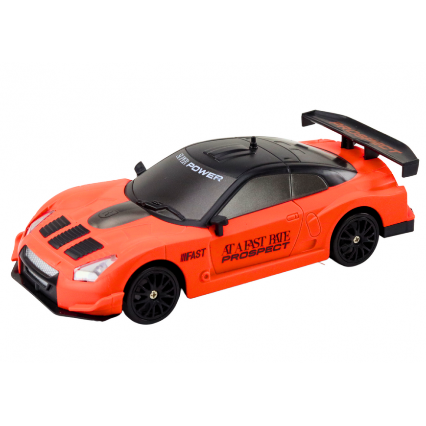 Lean Toys Remote Control R/C Sports Car 1:24 Orange Interchangeable Wheels – 3