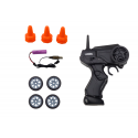 Lean Toys Nuotoliniu būdu valdomas R/C sportinis automobilis 1:24 oranžiniai keičiami ratai Lean Toys Nuotoliniu būdu valdomas R/C sportinis automobilis 1:24 oranžiniai keičiami ratai