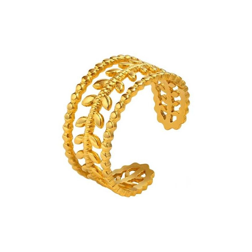 Troli Charming open ring made of gold-plated steel