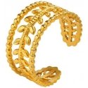 Troli Charming open ring made of gold-plated steel Troli Charming open ring made of gold-plated steel