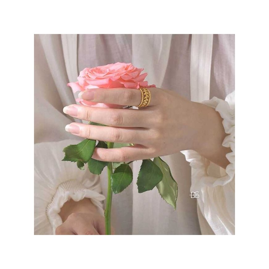 Troli Charming open ring made of gold-plated steel – 2
