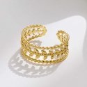 Troli Charming open ring made of gold-plated steel Troli Charming open ring made of gold-plated steel