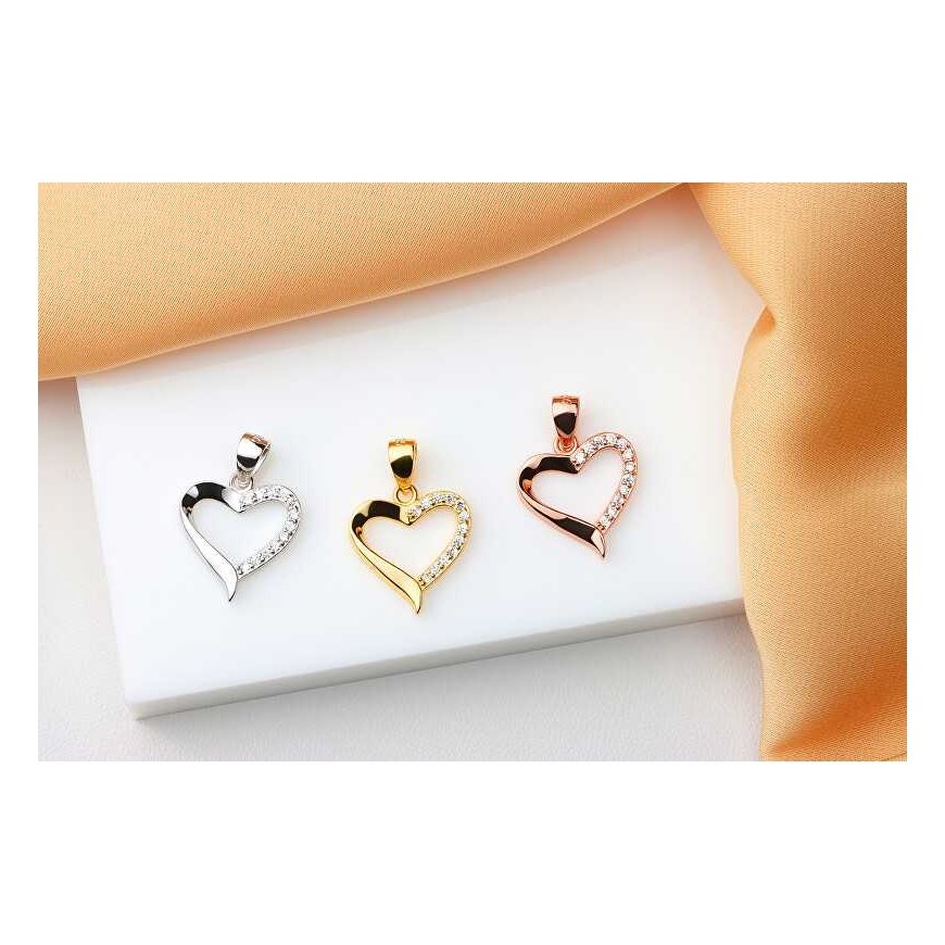 Brilio Silver Silver korusetti Heart SET270W (riipus, korvakorut) – 5