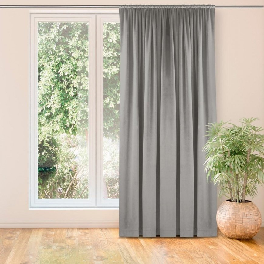 Homede Curtains VELVET TUNNEL Grey 135x245 – 2