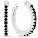 Brilio Silver Fashionable silver earrings with black zircons EA694WBC Brilio Silver Fashionable silver earrings with black zircons EA694WBC