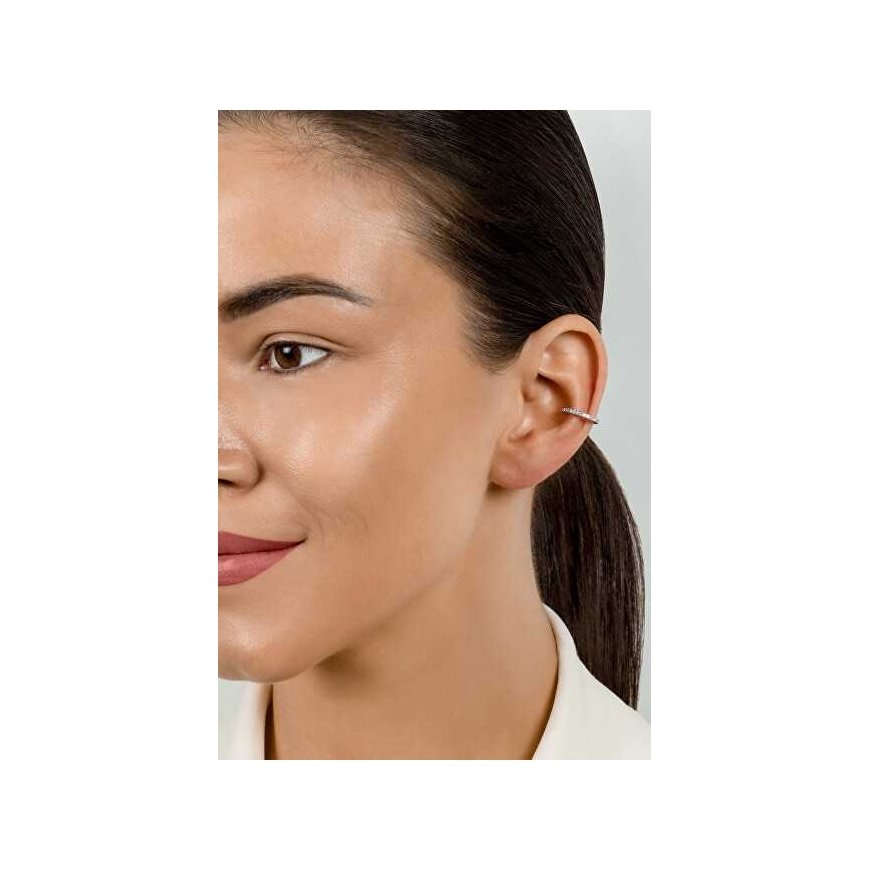 Brilio Silver Fashionable silver earrings with black zircons EA694WBC – 3