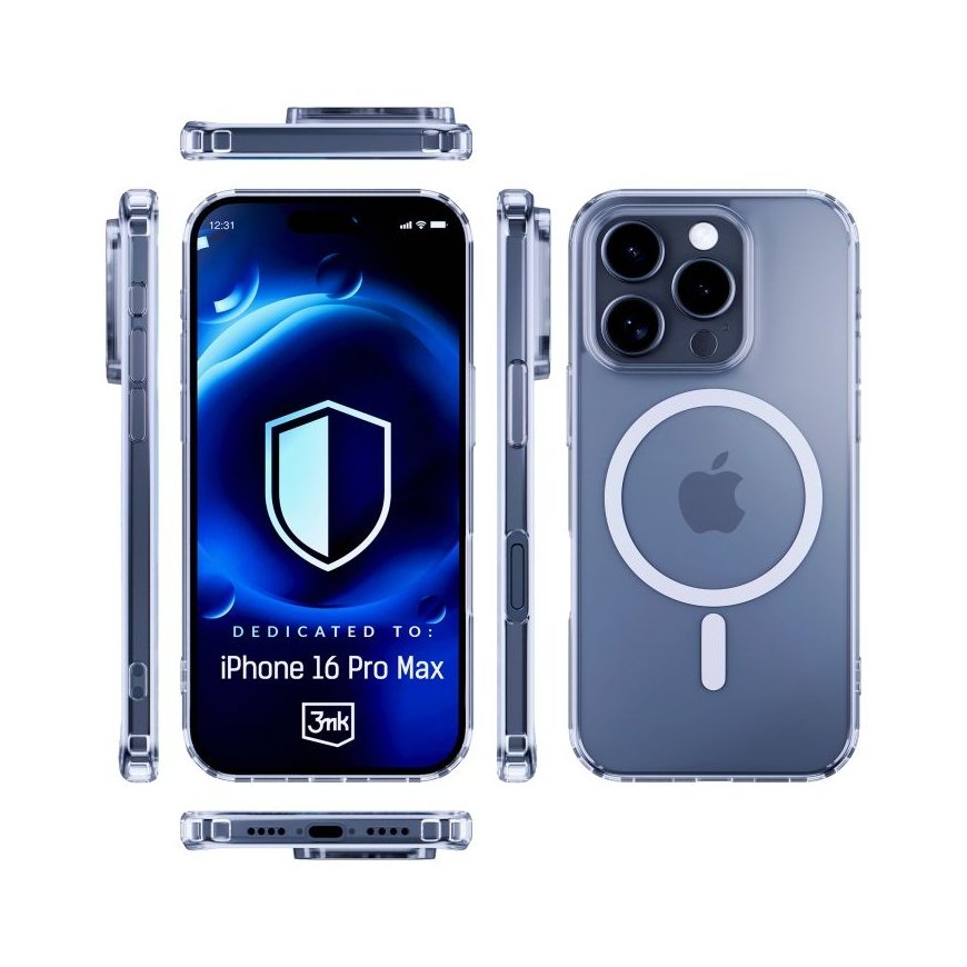 3MK MagCase pro Apple iPhone 16 Pro Max matkapuhelimen suojakotelo 17,5 cm (6.9") Suojus Läpinäkyvä – 3