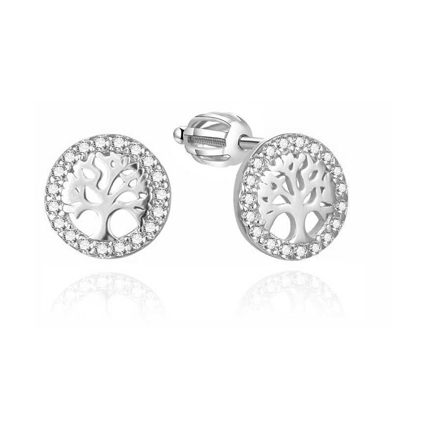 Agate Silver Earrings Tree of Life AGUP3545S