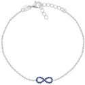 Brilio Silver Charming silver bracelet with blue zircons Infinity BR42WB