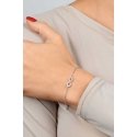 Brilio Silver Charming silver bracelet with blue zircons Infinity BR42WB