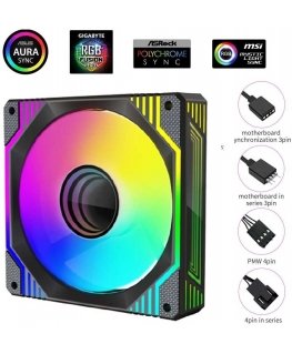 1st Cool Wentylator 1stCOOL AURA EVO mirror ARGB PWM 120mm (F12-AURA-EVO-B1)
