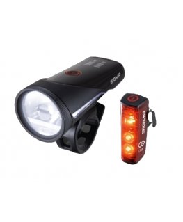 Sigma Sport Aura 100 Set + Blaze Link Aizmugurējā gaisma + priekšējā gaisma (komplekts) LED