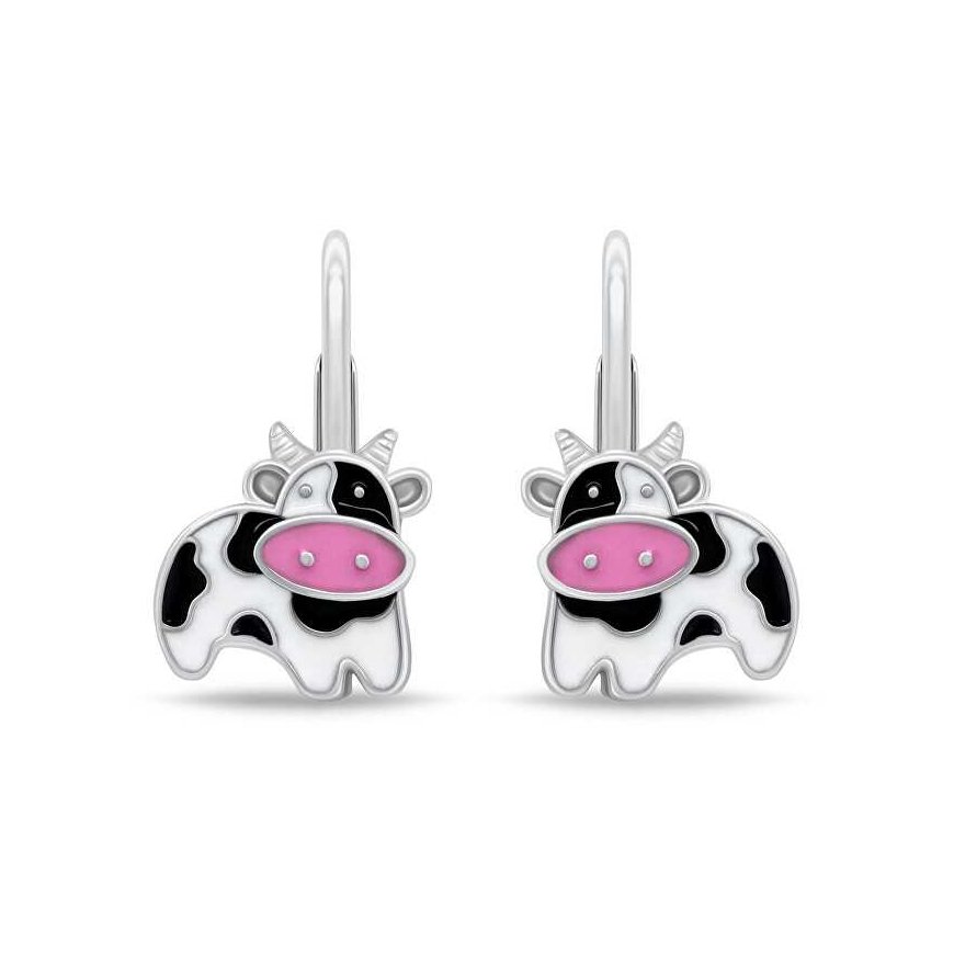 Brilio Silver Silver dangle earrings Cow EA1141W – 2