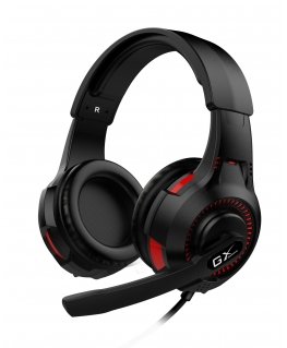 Genius Computer Technology HS-G600V Ausinės Vielinis Su lankeliu Žaidimams Juoda, Raudona