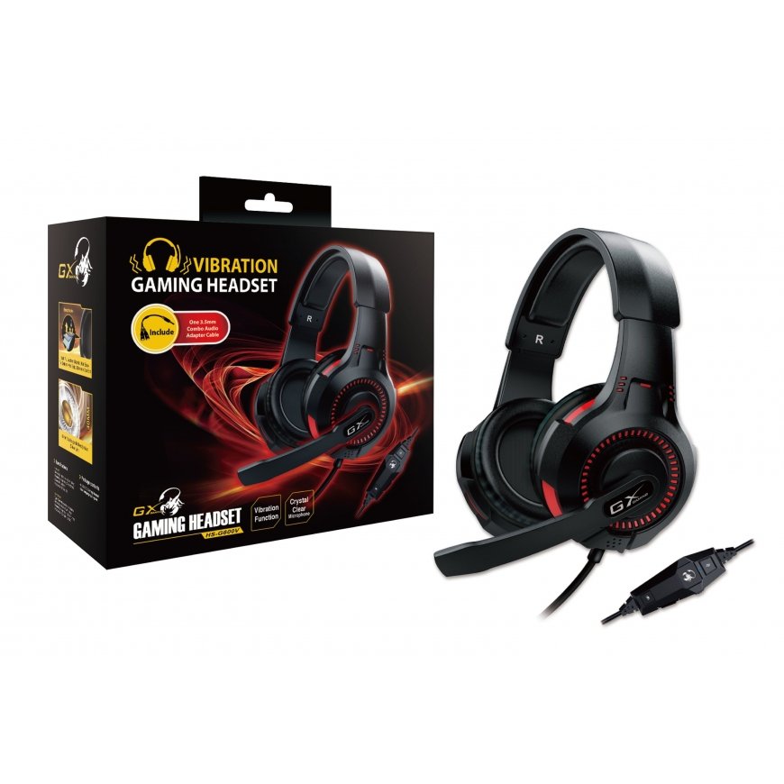 Genius Computer Technology HS-G600V Headphones Wired Head-band Gaming Black, Red – 2