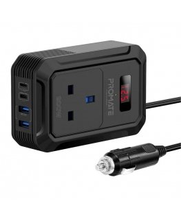 Promate Inverto-200W Car inverter DC-AC 11-17V 200W / USB-C PD65W