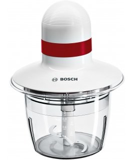Bosch MMRP1000 elektroninen ruoanpilkkoja 0,8 L 400 W Punainen, Läpinäkyvä, Valkoinen