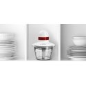 Bosch MMRP1000 elektriline toiduhakkija 0,8 l 400 W Punane, Läbipaistev, Valge