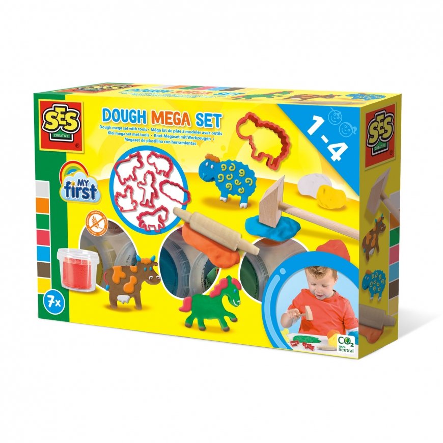 SES Creative My First - Dough mega set with tools - This line enables the very young children, Age 1