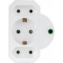 REV Steckdosenadapter 3-fach mit Überspannungsschutz, weiß