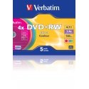 Verbatim DVD+RW Colours 4,7 GB 5 шт Verbatim DVD+RW Colours 4,7 GB 5 шт