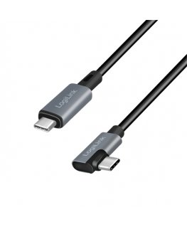 LogiLink CU0182 USB-kaabel USB 2.0 1 m USB C Must, Hõbe