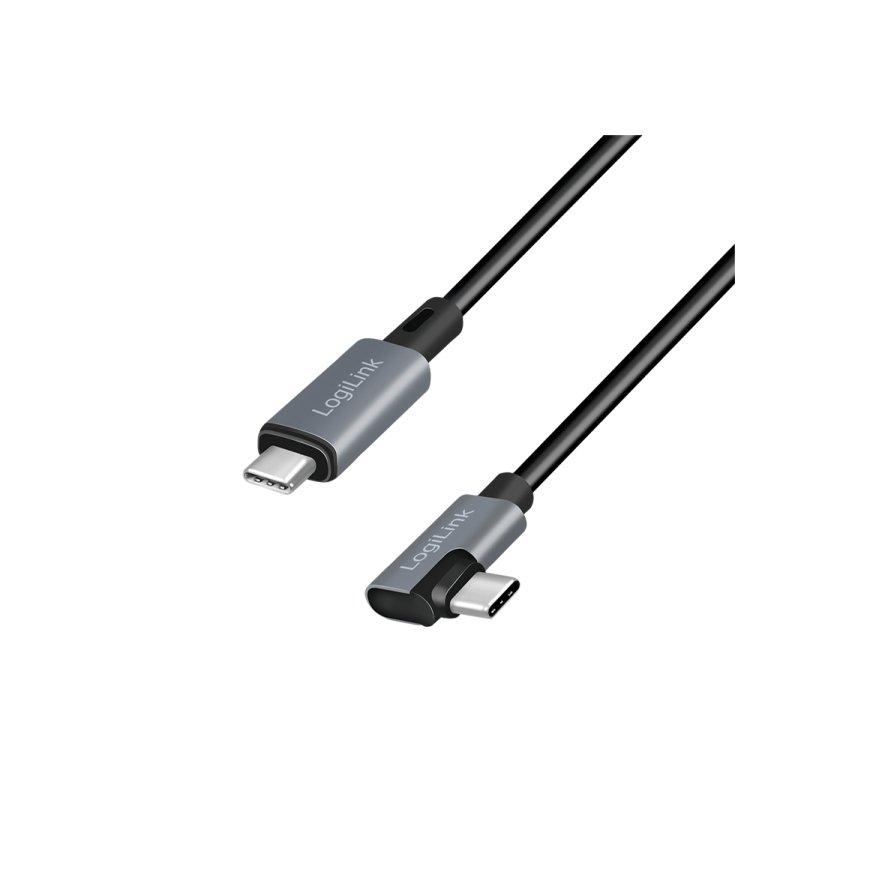 LogiLink CU0182 USB-kaabel USB 2.0 1 m USB C Must, Hõbe