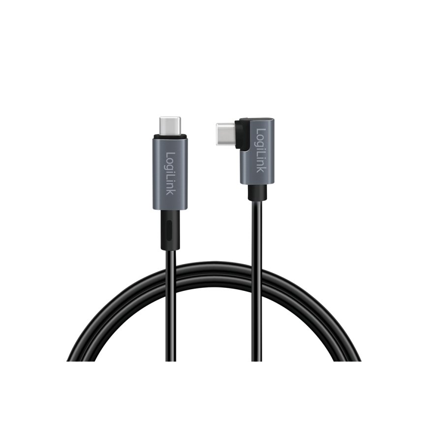 LogiLink CU0182 USB-kaabel USB 2.0 1 m USB C Must, Hõbe – 2