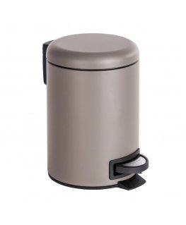 WENKO 22149100 waste container Round Polypropylene (PP), Steel Taupe